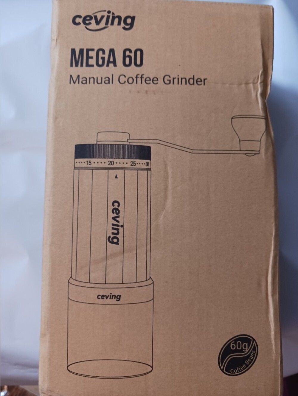Ceving Mega 60 Manual Coffee Grinder, Stainless Steel Burr, 40 Settings New - Picture 3 of 14